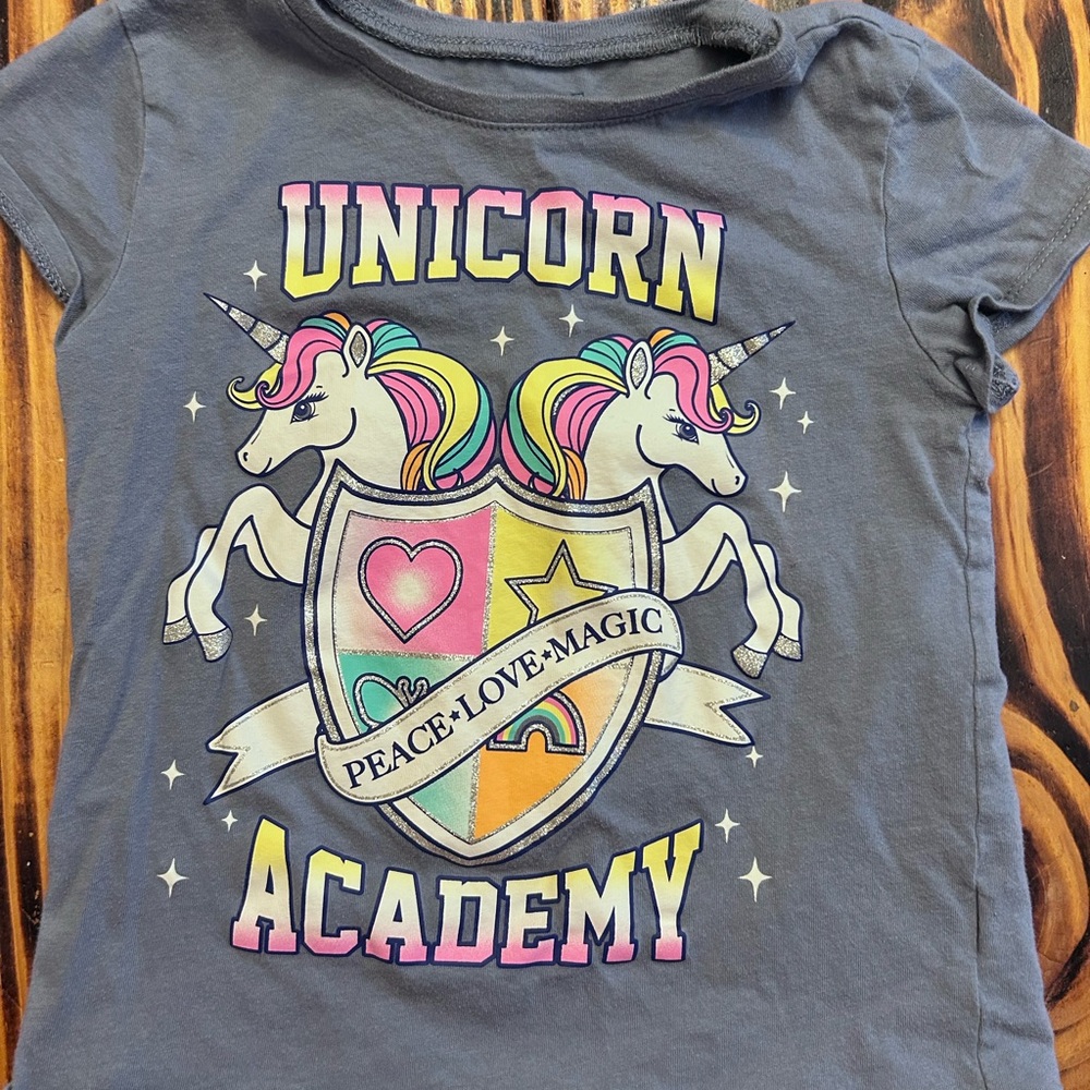 Place Gray Short Sleeve Unicorn Tee